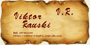 Viktor Rauški vizit kartica